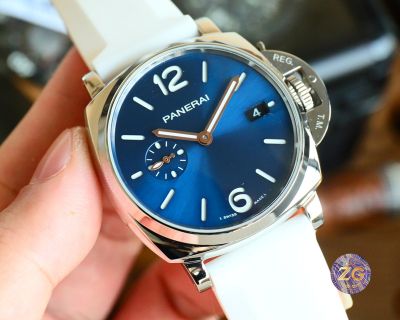 Panerai Automatic Mechanical Movement Stainless Steel 45MM Rubber Strap Watch
